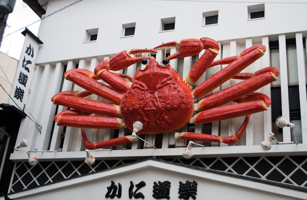 Big crab in Kyoto moving mascot crab